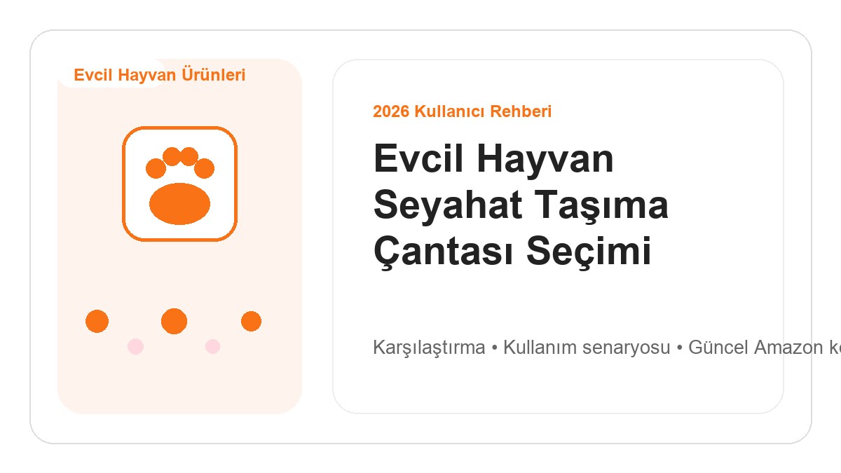 Evcil Hayvan Seyahat Taşıma Çantası Seçimi 2026 görsel rehber